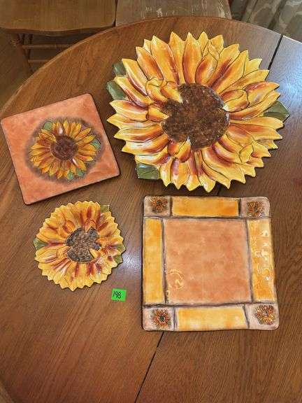 Sunflower Plates & Bowls