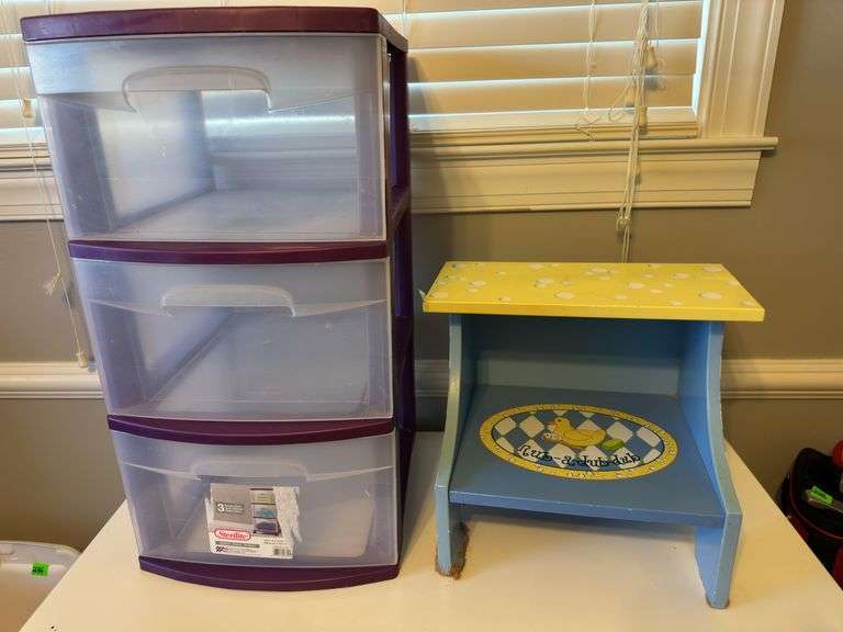 3 Drawer Cart and Step Stool