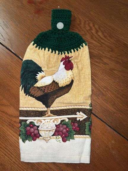 Rooster Salt n Pepper Shakers, Napkin Holder & Dish Towel