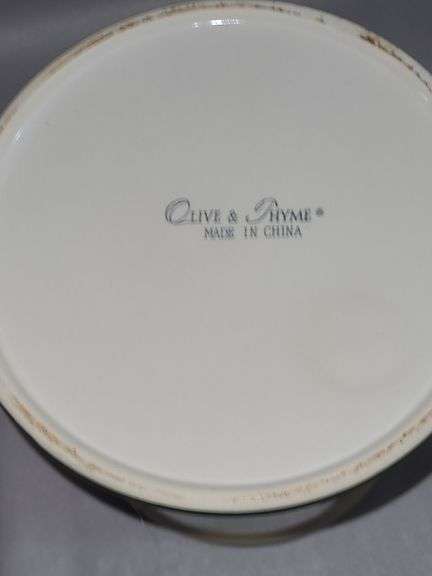 Olive & Thyme Ceramic Cookie Jar