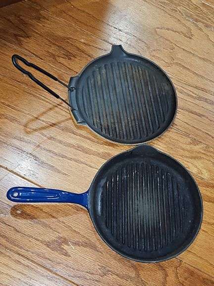 Cast Iron Griddle & Portable Cast Iron Griddle with Folding Handle