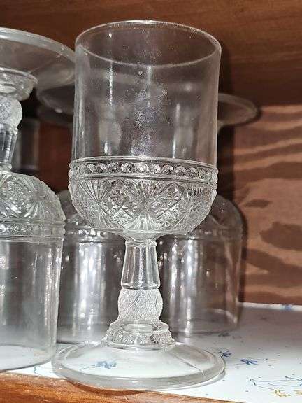 Melrose (EAPG) clear goblets