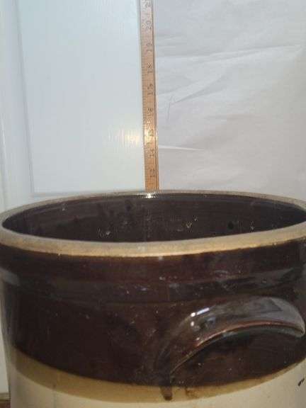 Stoneware Crock Cream & Brown No. 4