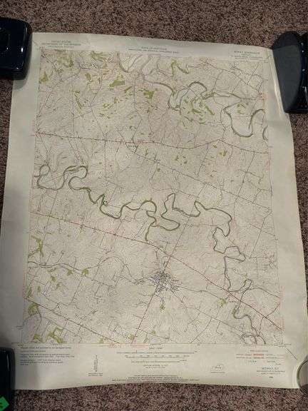 1954 Map of Midway, Ky