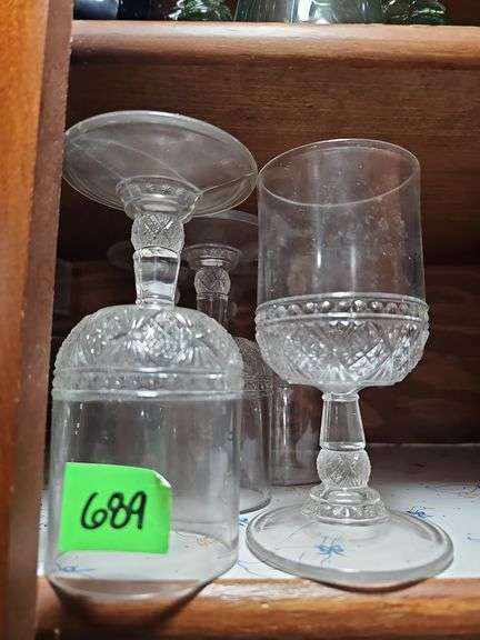 Melrose (EAPG) clear goblets