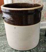 Stoneware Crock Cream & Brown No. 4