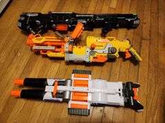Tote of Nerf Guns & More