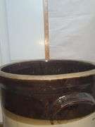 Stoneware Crock Cream & Brown No. 4