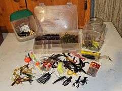 3 Containers of Miscellaneous Fishing Lures & Hooks