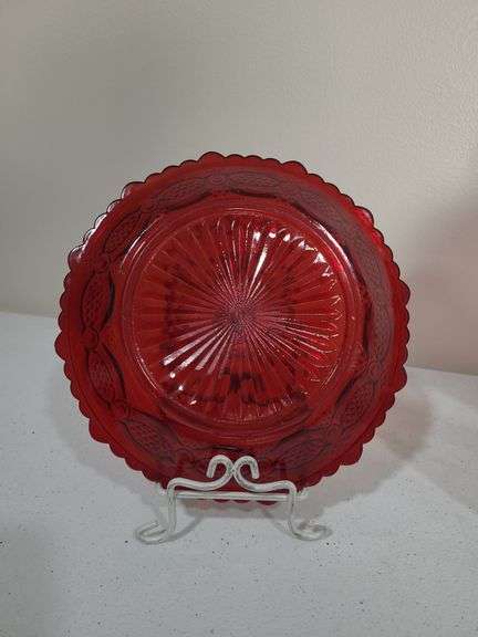 Avon Cape Cod Ruby Red Dessert Plates