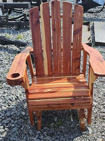 Cedar Rocking Glider Chair