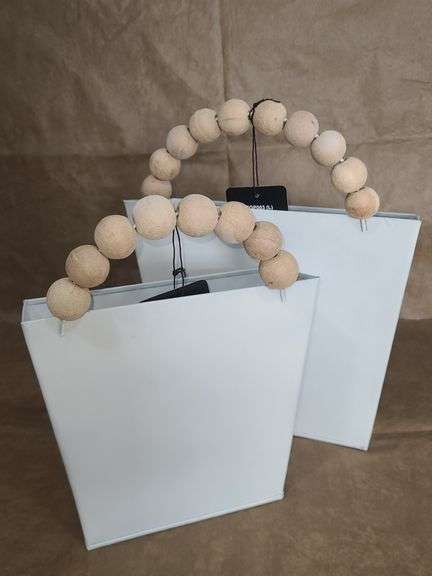 Pd Home & Garden Decorative Tins with Wood Beaded Handles