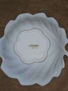 Formalities Blue Victorian Rose Leaf Shaped Trinket Decor Bowl