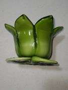 Ceramic Green Tuplip Votive Candle Holder