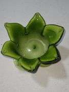 Ceramic Green Tuplip Votive Candle Holder