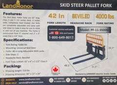 LandHonor Skid Steer Pallet Forks