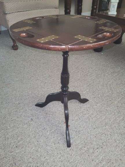 Antique round butlers table