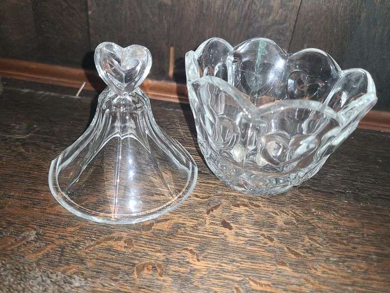 Clear glass candy dishes