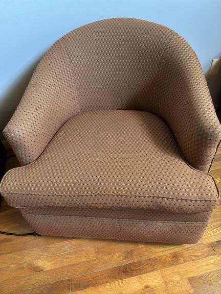 Vintage diamond pattern swivel chair
