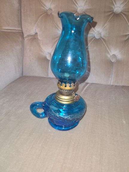 Blue oil lamp