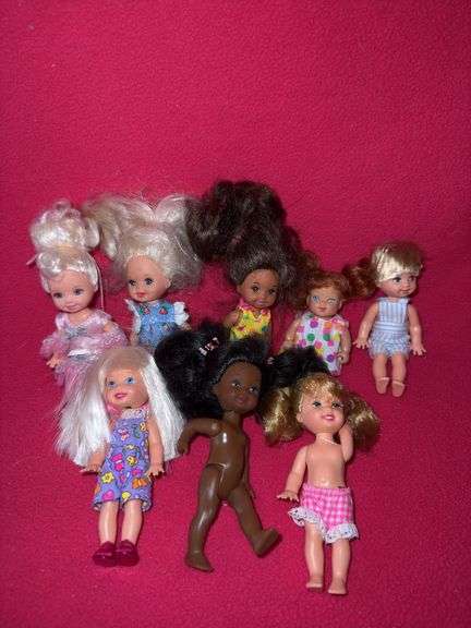 Barbie Jeep, Barbie dolls, & small dolls