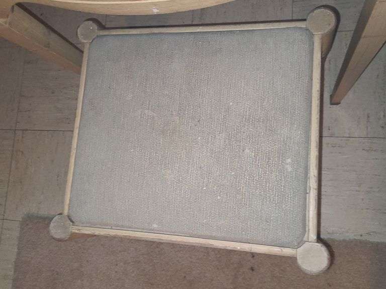 Sewing cabinet, stool, & Singer Sewing Machine