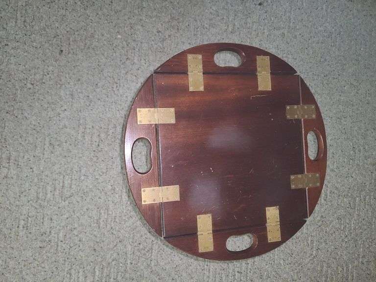 Antique round butlers table