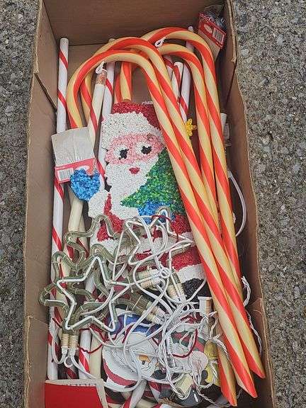 Totes of Christmas decor