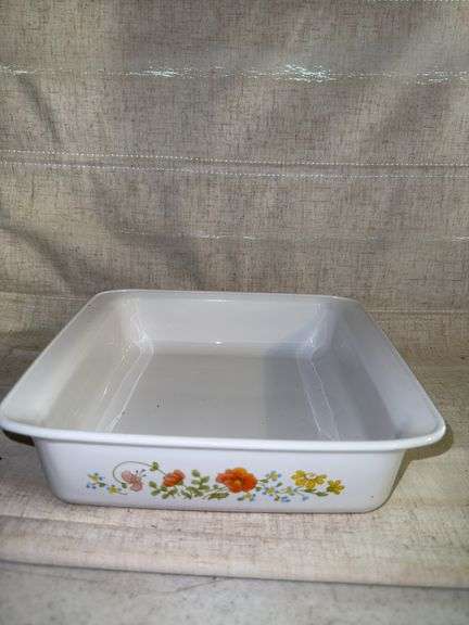 Wildflower square corningware dish