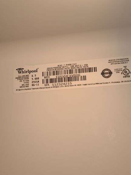 Whirlpool black refrigerator
