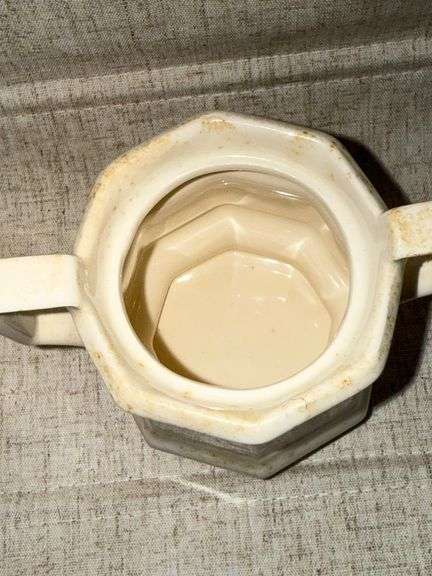 Vintage White Ironstone Creamer & Sugar Set
