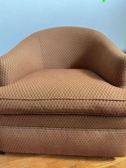 Vintage diamond pattern swivel chair