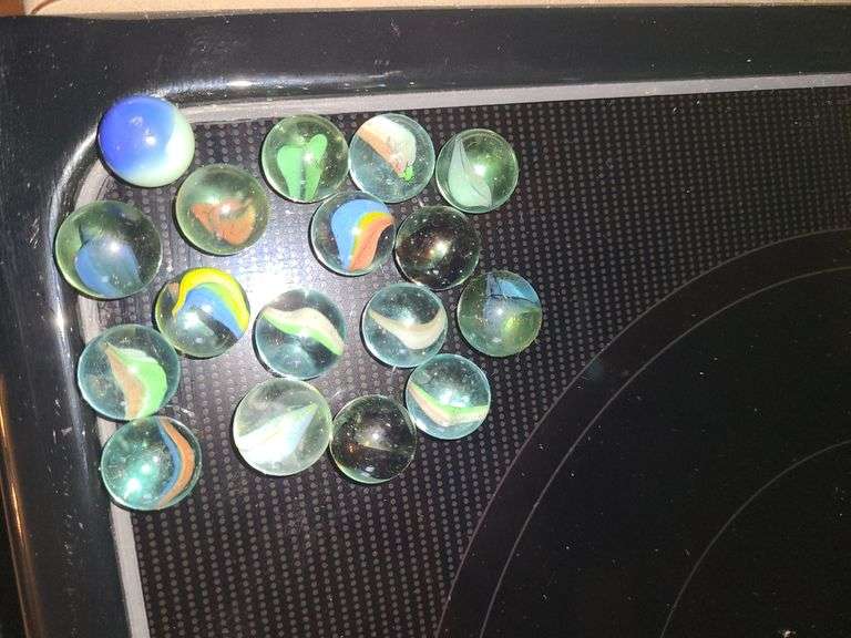 Small jar of marbles