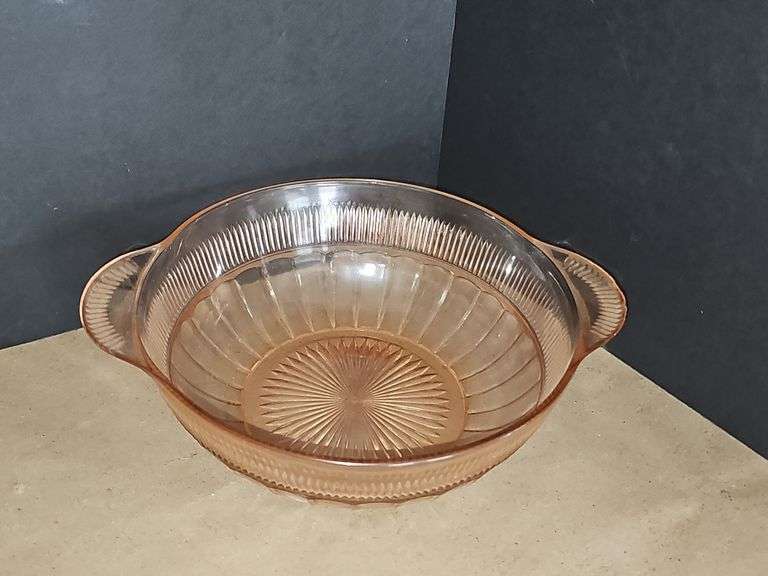 Vintage Anchor Hocking Pink Depression Glass Bowl