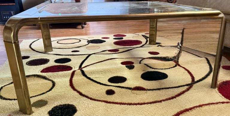 Brass Table with glass top