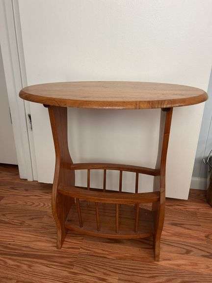 Oval Magazine Side Table