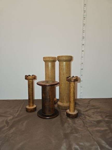 Primitive Old Wood Thread Spools Holders