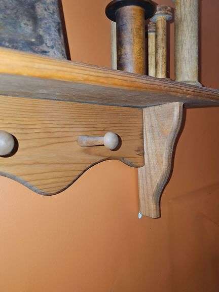 Wooden wall shelf