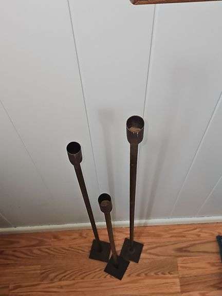 Rod Iron Candle Stick Holders