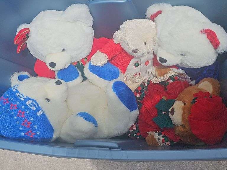 Totes of Christmas decor