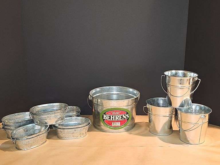 Decorative metal pails