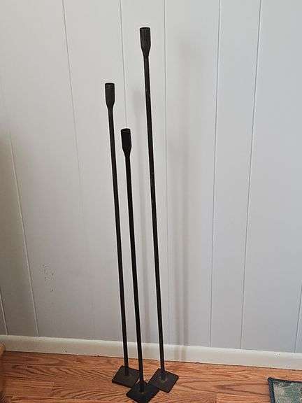 Rod Iron Candle Stick Holders