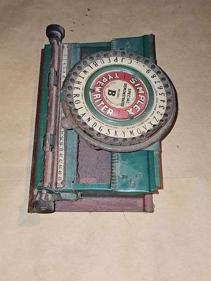 Vintage Simplex Special Demonstrated Model B Typewriter
