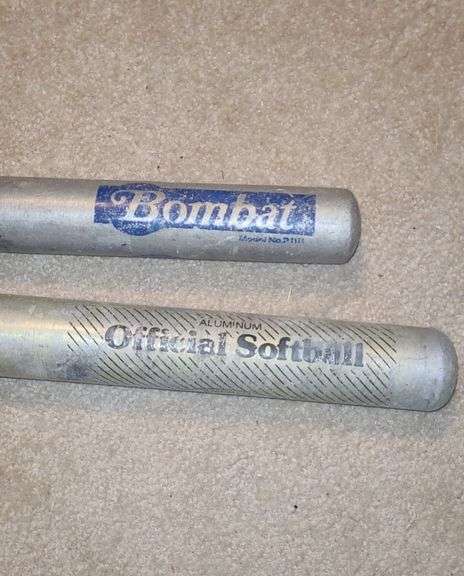 Baseball bats.