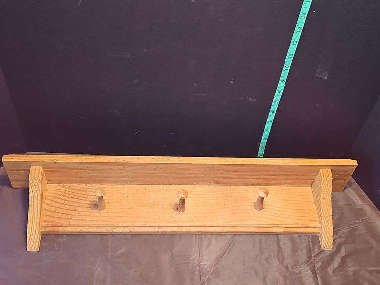 3 wooden shelves & decore