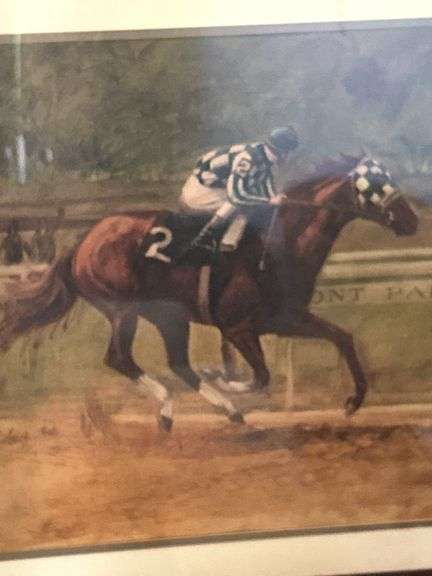 Framed horse drawing