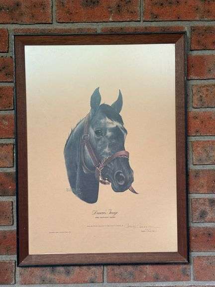 1968 Kentucky Derby Signed Charles Carroll Print of Dancer's Image