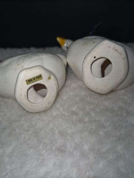 Vintage 1970's Mr & Mrs Bonnet Geese Figurine