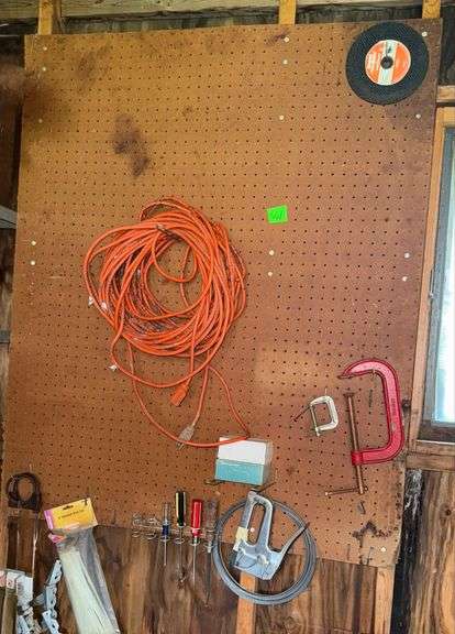 Contents of peg board