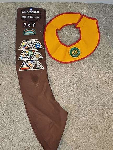 Vintage Girlscout Badges & Sash